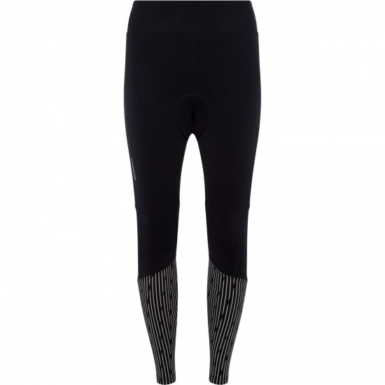 Madison Stellar Padded Women's Reflective Thermal Tights With DWR, black - size 8 Madison Stellar Padded Women's Reflective Thermal Tights With DWR, black - size 8