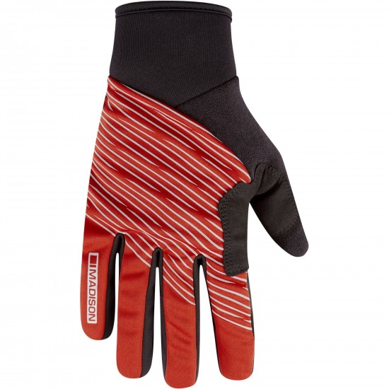 Madison Stellar Reflective Windproof Thermal Gloves, lava red - small Madison Stellar Reflective Windproof Thermal Gloves, lava red - small