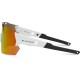 Madison Stealth Gloss White Sunglasses - 3 Lens Pack - Fire Mirror / Amber / Clear