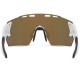 Madison Stealth Gloss White Sunglasses - 3 Lens Pack - Fire Mirror / Amber / Clear