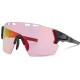 Madison Stealth Gloss Black Sunglasses - 3 Lens Pack - Pink Rose Mirror / Amber / Clear