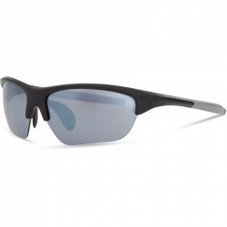 Madison Mission Matt Black Sunglasses - Silver Mirror Lens