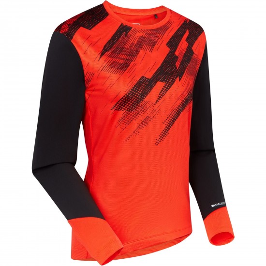 Madison Flux Women's Long Sleeve Trail Jersey, midnight green / black - size 12 Madison Flux Women's Long Sleeve Trail Jersey, midnight green / black - size 12