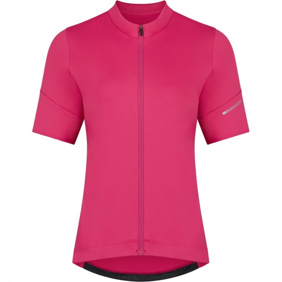 Madison Flux Women's Short Sleeve Jersey, magenta pink - size 8 Madison Flux Women's Short Sleeve Jersey, magenta pink - size 8