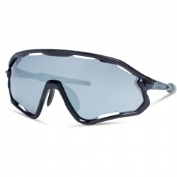 Madison Code Breaker Gloss Black Sunglasses - Silver Mirror Lens
