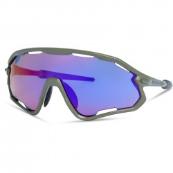 Madison Code Breaker Midnight Green Sunglasses - Purple Mirror Lens