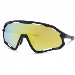 Madison Code Breaker Matt Black Sunglasses - 3 Lens Pack - Bronze Mirror / Amber / Clear