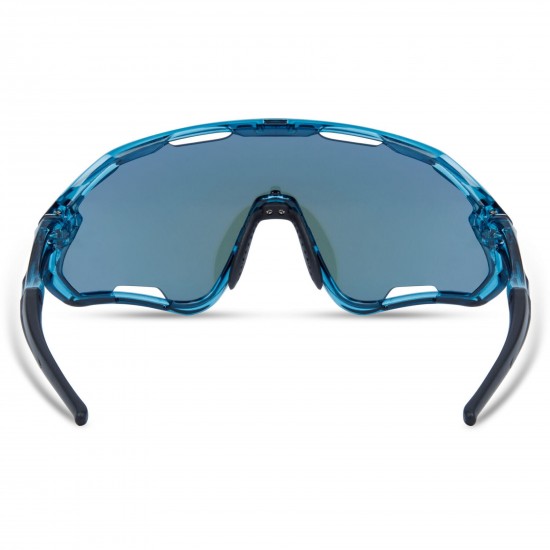 Madison Code Breaker Crystal Gloss Blue Sunglasses - 3 Lens Pack-Blue Mirror/Amber/Clear Madison Code Breaker Crystal Gloss Blue Sunglasses - 3 Lens Pack-Blue Mirror/Amber/Clear