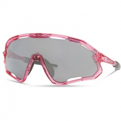 Madison Code Breaker Crystal Gloss Pink Sunglasses-3 Lens Pack-Silver Mirror/Amber/Clear