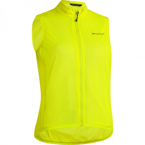 Madison Flux Women's Ultra Packable Waterproof Gilet, yellow - size 8 Madison Flux Women's Ultra Packable Waterproof Gilet, yellow - size 8