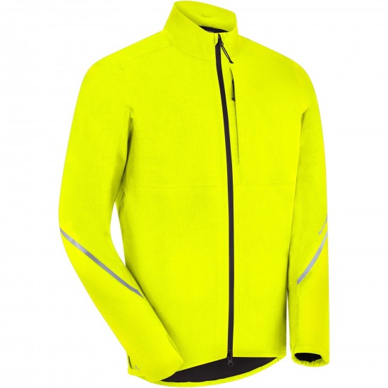 Madison Freewheel Men's Waterproof Jacket, hi-viz yellow - x-small