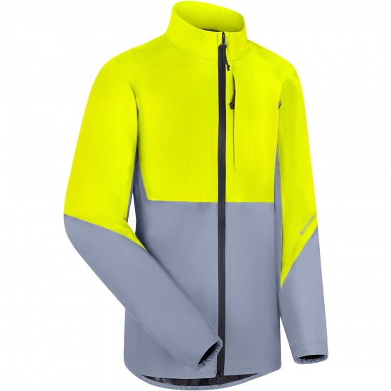 Madison Stellar Ultra Reflective Women's Waterproof Jacket, silver/hi-viz yellow-size 8