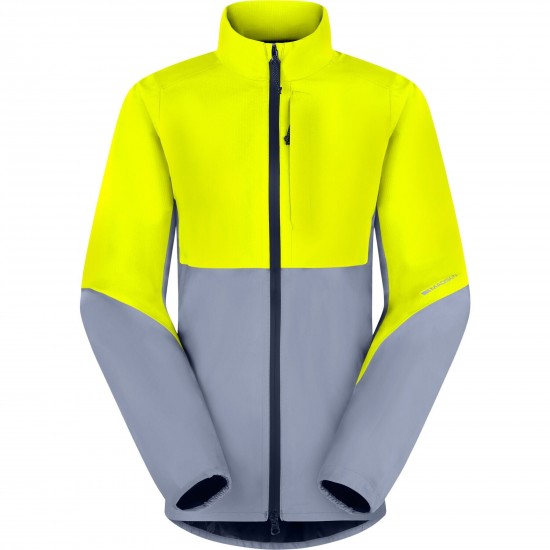 Madison Stellar Ultra Reflective Women's Waterproof Jacket, silver/hi-viz yellow-size 8