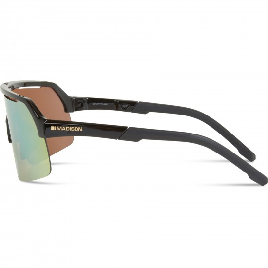 Madison Crypto Air Gloss Black Sunglasses - Bronze Mirror Lens