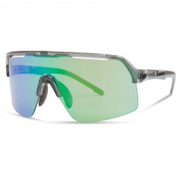 Madison Crypto Air Crystal Smoke Sunglasses - Green Mirror Lens