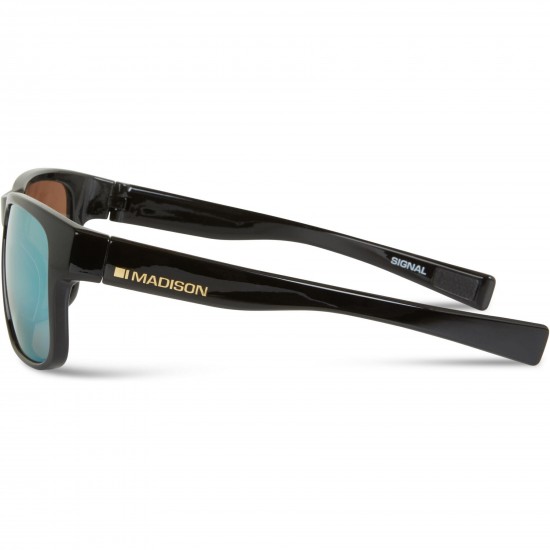 Madison Signal Gloss Black Sunglasses - Bronze Mirror Lens