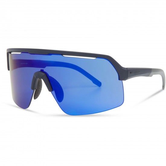 Madison Crypto Air Ink Navy Sunglasses - 3 Lens Pack - Blue Mirror / Amber / Clear