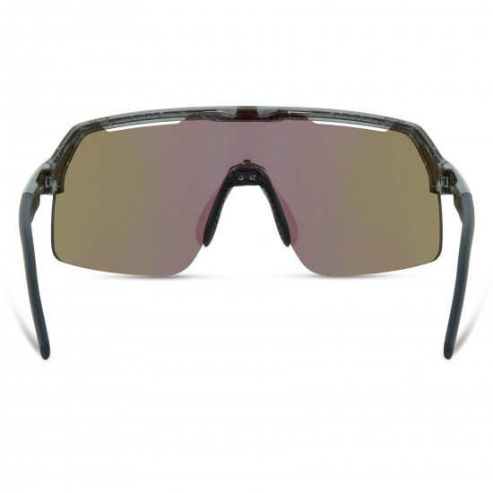 Madison Crypto Air Gloss Smoke Green Splatter Sunglasses-3 Lens pack - Green/Amber/Clear