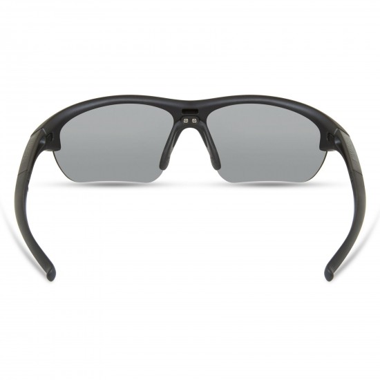 Madison Mission Matt Black Sunglasses- 3 Polarised Lens Pack-Silver Mirror/Bronze/Yellow