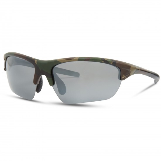 Madison Mission Camo Sunglasses - 3 Polarised Lens Pack- Silver Mirror/ Bronze / Yelllow