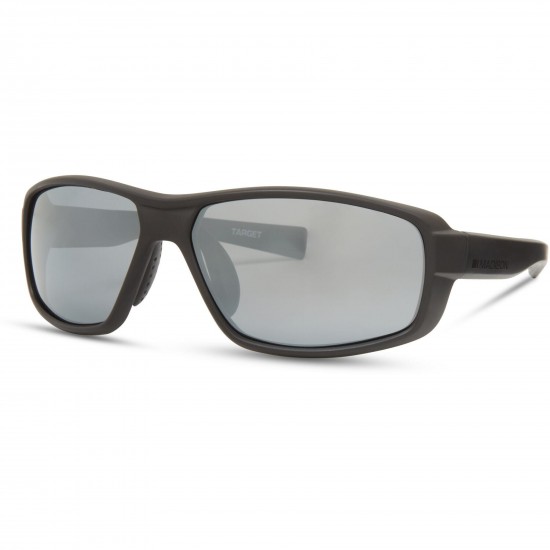Madison Target Matt Black Sunglasses - 3 Polarised Lens Pack-Silver Mirror/Bronze/Yellow Madison Target Matt Black Sunglasses - 3 Polarised Lens Pack-Silver Mirror/Bronze/Yellow
