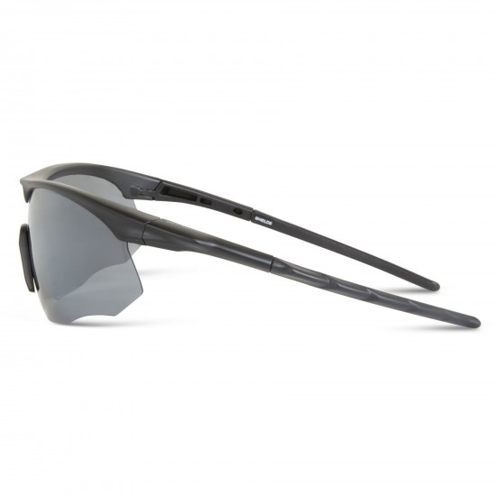 Madison Shields Matt Black Sunglasses- 3 Polarised Lens Pack-Silver Mirror/Bronze/Yellow Madison Shields Matt Black Sunglasses- 3 Polarised Lens Pack-Silver Mirror/Bronze/Yellow