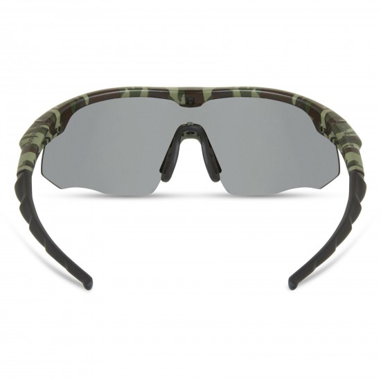 Madison Shields Green Camo Sunglasses-3 Polarised Lens Pack-Silver Mirror/Bronze/Yellow