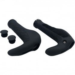 M Part Ergo Comfort grips with barend, black M Part Ergo Comfort grips with barend, black