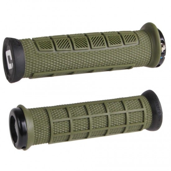 ODI Elite Pro MTB Lock On Grips 130mm - Army Green ODI Elite Pro MTB Lock On Grips 130mm - Army Green