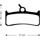 Aztec Organic Disc Brake Pads for Shimano XT BR-M755 / Grimeca 8 / Hope Mono M4 Aztec Organic Disc Brake Pads for Shimano XT BR-M755 / Grimeca 8 / Hope Mono M4