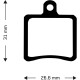 Aztec Organic Disc Brake Pads for Hope Mini Aztec Organic Disc Brake Pads for Hope Mini