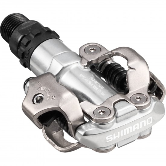 Shimano PD-MT520 SPD pedal, with SM-SH51 cleats, silver Shimano PD-MT520 SPD pedal, with SM-SH51 cleats, silver