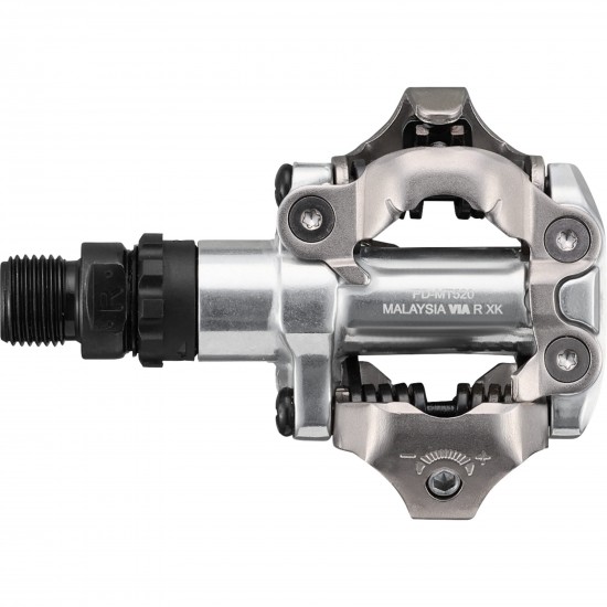 Shimano PD-MT520 SPD pedal, with SM-SH51 cleats, silver Shimano PD-MT520 SPD pedal, with SM-SH51 cleats, silver