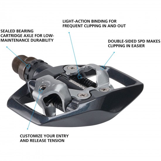 Shimano PD-ED500 light action SPD pedals - two sided mechanism Shimano PD-ED500 light action SPD pedals - two sided mechanism