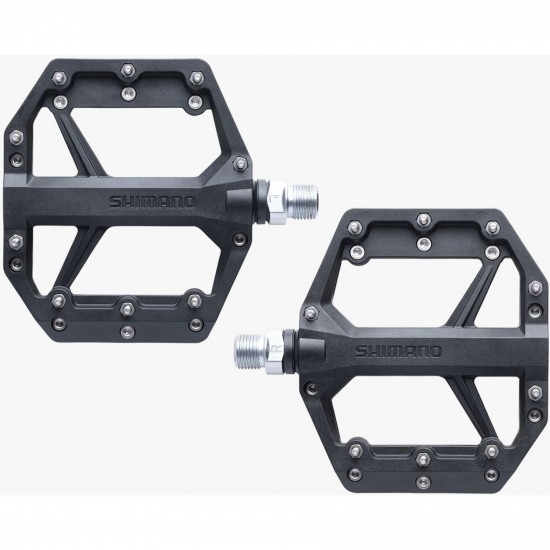 Shimano PD-GR400 flat pedals, resin with pins, black Shimano PD-GR400 flat pedals, resin with pins, black