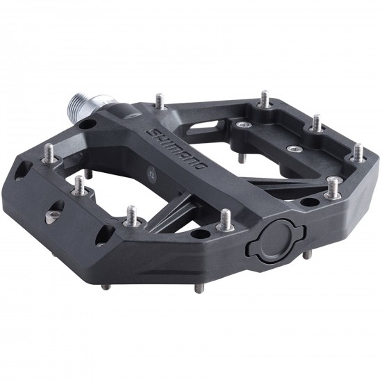 Shimano PD-GR400 flat pedals, resin with pins, black Shimano PD-GR400 flat pedals, resin with pins, black