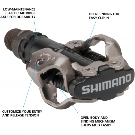 Shimano PD-M520 MTB SPD pedals - two sided mechanism, black Shimano PD-M520 MTB SPD pedals - two sided mechanism, black