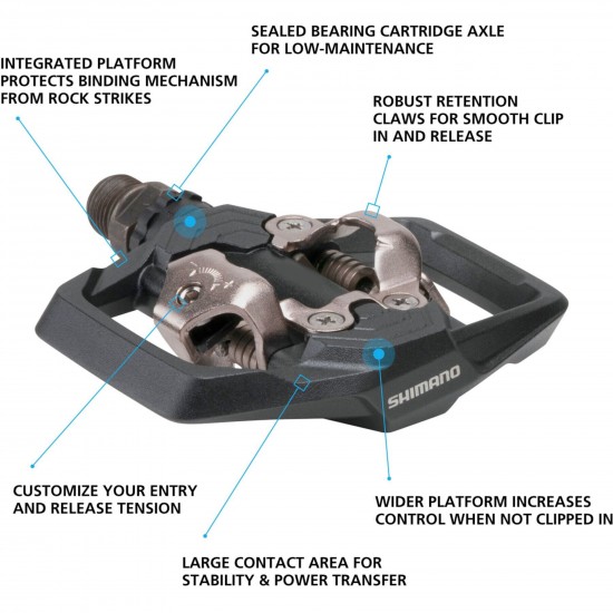 Shimano PD-ME700 SPD pedals, black Shimano PD-ME700 SPD pedals, black