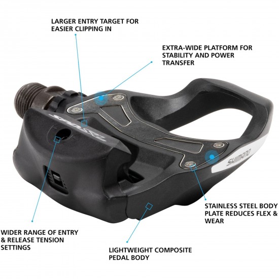 Shimano PD-R550 SPD SL Road pedals, resin composite, black Shimano PD-R550 SPD SL Road pedals, resin composite, black