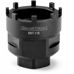 Park Tool BBT-118 - Heavy Duty Steel Bottom Bracket Tool - 8-notch cups: Shimano / ISIS