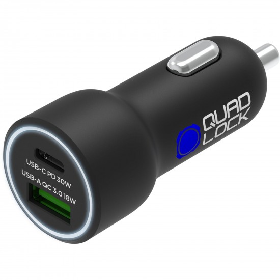Quad Lock Dual USB 48W Dual Car Charger