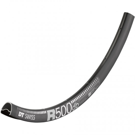 DT Swiss R 500 DB 28 hole Presta-drilled disc brake black - 29" / 700c DT Swiss R 500 DB 28 hole Presta-drilled disc brake black - 29" / 700c