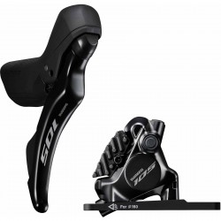 Shimano ST-R7120 105 hydraulic disc STI set, flat mount calliper, right front, black Shimano ST-R7120 105 hydraulic disc STI set, flat mount calliper, right front, black