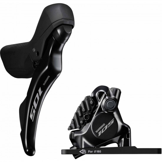 Shimano ST-R7120 105 hydraulic disc STI set, flat mount calliper, right front, black