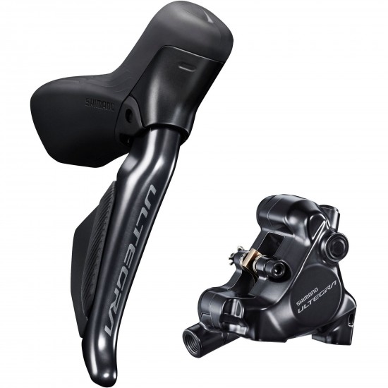 Shimano ST-R8170 bled hydraulic disc, Di2 E-tube STI set, flat mount calliper, RH front Shimano ST-R8170 bled hydraulic disc, Di2 E-tube STI set, flat mount calliper, RH front