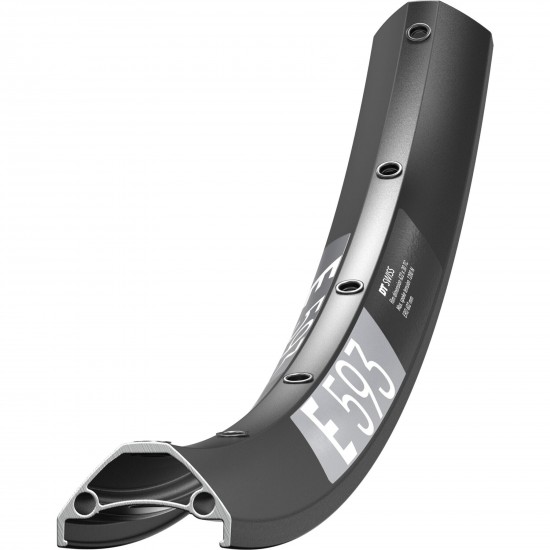 DT Swiss E 593 pin-joined 32 hole Presta-drilled black - 26" DT Swiss E 593 pin-joined 32 hole Presta-drilled black - 26"
