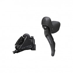 Shimano ST-RX600 GRX 2-speed STI bled with BR-RX410 flat mount calliper, left rear