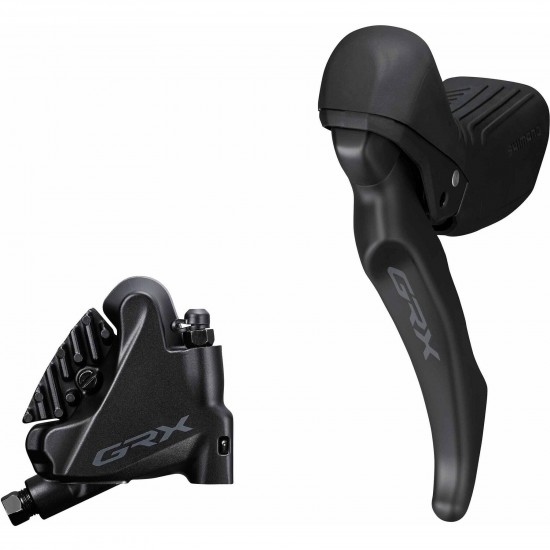 Shimano BL-RX610 GRX hydraulic disc brake lever bled with BR-RX410 calliper, left rear Shimano BL-RX610 GRX hydraulic disc brake lever bled with BR-RX410 calliper, left rear