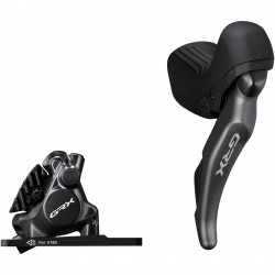 Shimano ST-RX820 GRX 12-speed STI bled with BR-RX820 flat mount calliper, right front