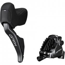 Shimano ST-RX825 GRX Di2 2-speed STI bled with BR-RX820 calliper, left rear